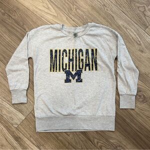 Michigan Logo Gray Sweatshirt
